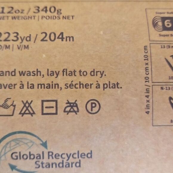 LION BRAND YARNS RE-SPUN QUICK N THICK RECYCLED YARN CIDER 2 SKEINS 12 OZ - Picture 3 of 11